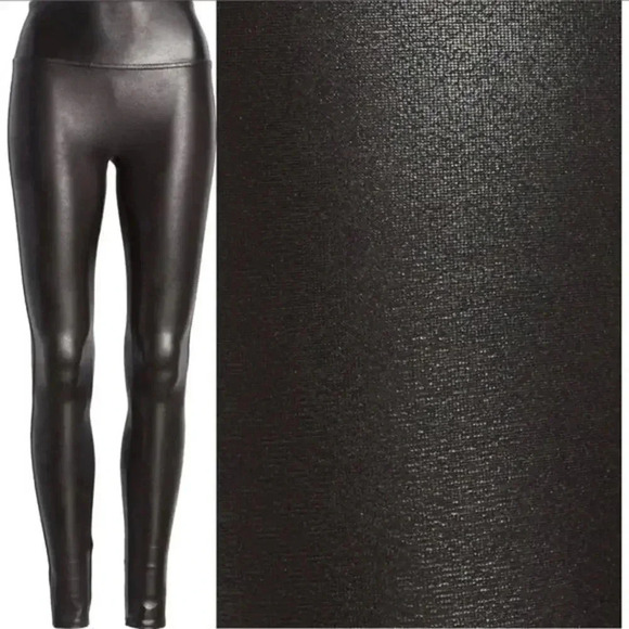 Spanx Faux Leather Leggings Size Medium B1067 - Picture 4 of 8